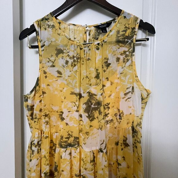 Simply Vera Women's Spring Sleeveless Maxi Dress Yellow Floral Print Size L - Picture 9 of 10